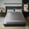 Solid Color Mattress Cover Satin Silk Mattress Pad Bed Cover Bedspread  Bedroom