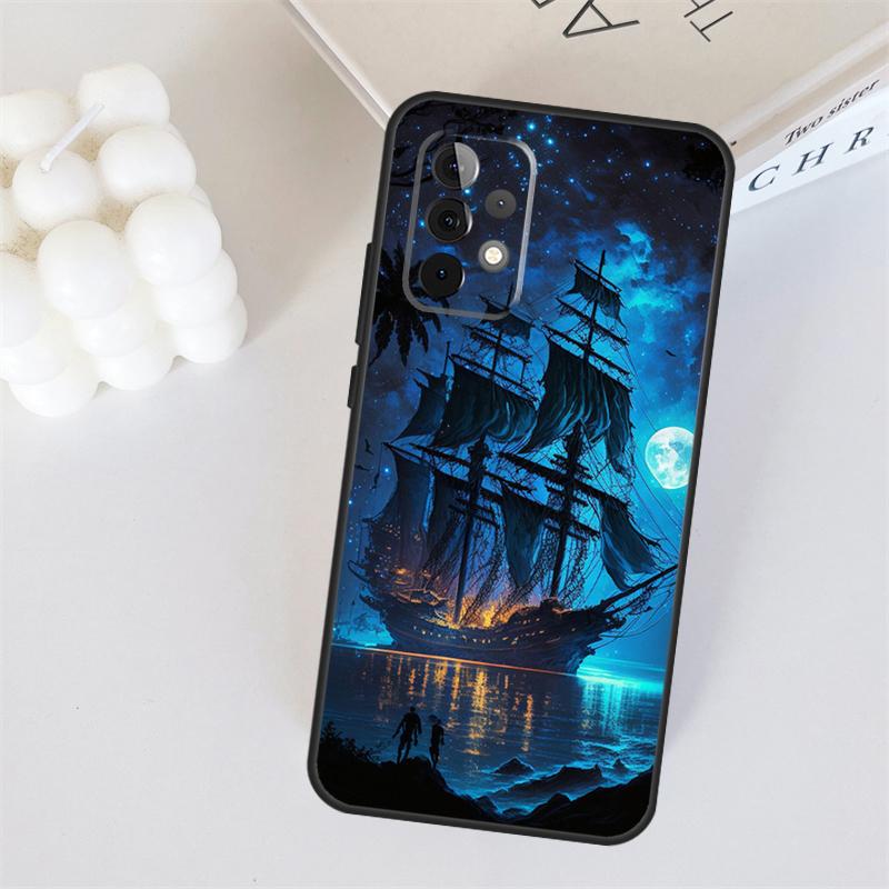 Sailing Ship Pirate Ship For Samsung Galaxy A22 A32 A52 A54 A14 A16 A26 A36 A56 A55 A35 A05 A06 A15 A53 A33 A13 Case