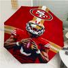 Автоматический зонт с принтом ЛОГОТИПА San Francisco 49ers, 8 спиц, железный каркас, пластиковая ручка, подходит для путешествий на открытом воздухе и на каждый день, идеальный подарок