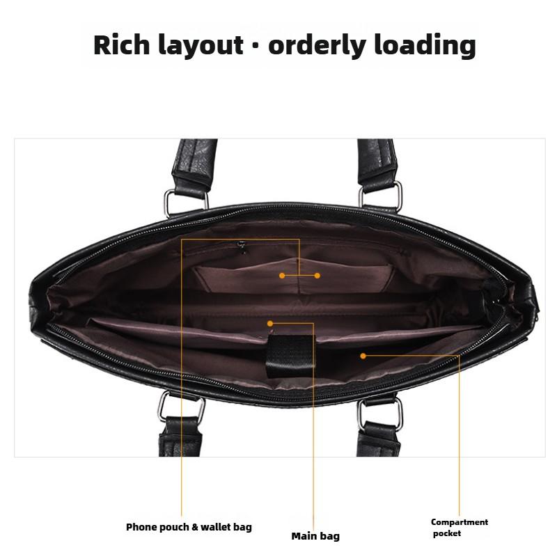 Мужская сумка для деловых документов, сумка для компьютера, большая вместимость, сумка для файлов формата А4, подарочная сумка для встреч