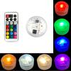 10Pcs Mini Submersible RGB Led Light with Remote for Vase Fish Tank Hot Tub Pool