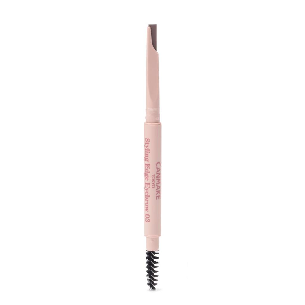 Canmake Styling Edge Eyebrow 03 Rosy Brown Eyebrow Slim with Brush Pencil, Tip,