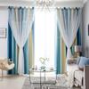 Blackout Kids Curtains Bedroom Thermal Insulated Silver Twinkle Star Curtains Boys Antique Grommet Window Treatment