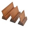 Wooden Place Card Holder Rustic Desk Calendar Wedding Banquet Restaurant Table Number Card Stand Photo Picture Display Base