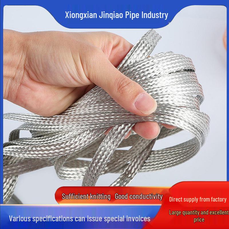 Conductive Bare Copper Braided Wire – Soft, Tinned, Various Specs for Grounding