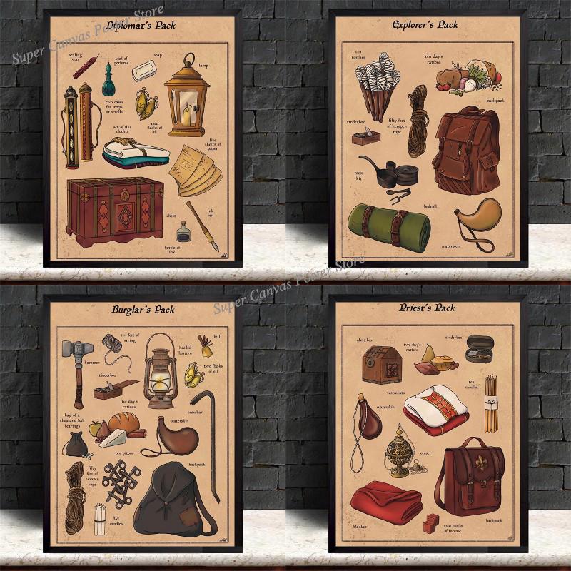 Забавный артист, дипломат, ученый, пакет, мыльная лампа, молоток, художественный принт, постер, холст, картина, винтажное украшение для стены, комнаты