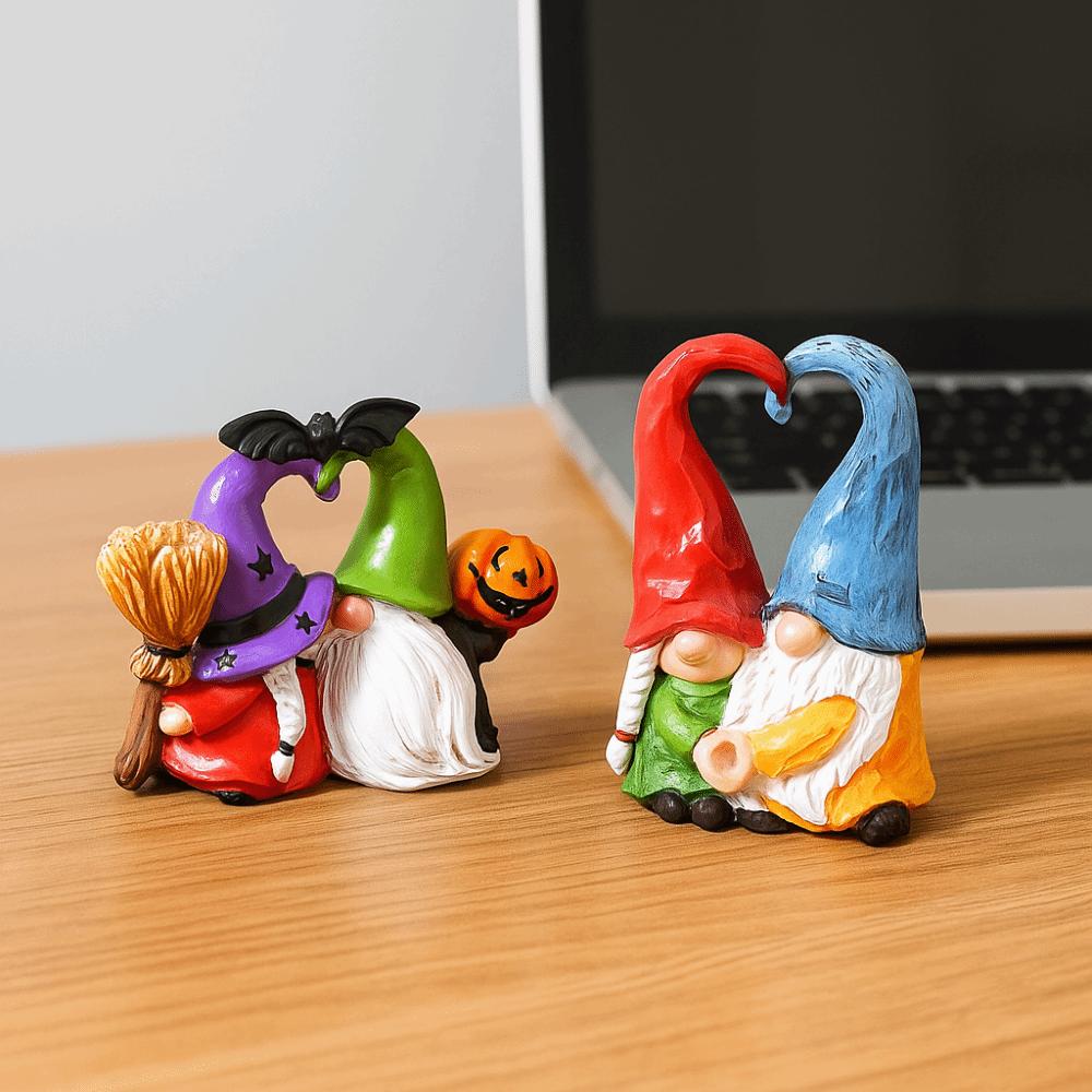 Статуэтка Пара Гномов Украшения Смола Дух Гнома Форма Сердца Фигурки День Святого Валентина