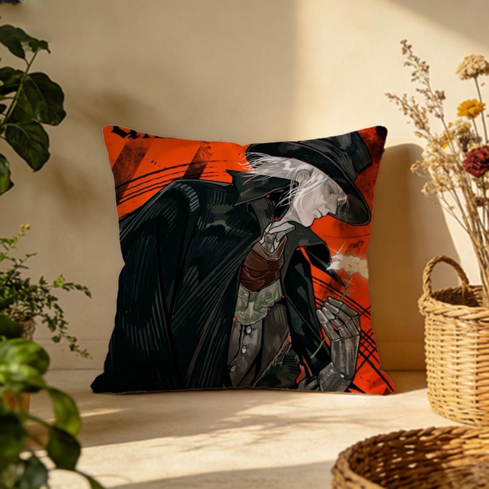 Fashion BBloodborneses Cushion Cover Versatile DoubleSided Pillow Case Fit for Sofa Bed Car  Daily Decor