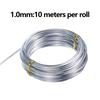 10 м Мягкая проволока алюминиевая для рукоделия, не выцветающая, серебристого цвета, гнущаяся, металлическая проволока для кукольных каркасов, скульптур