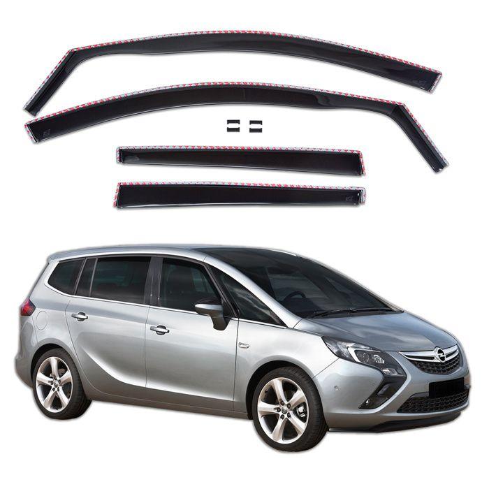 Déflecteurs d'air - SCOUTT - Opel Zafira C - Installation facile - Acrylique renforcé - Réduction du bruit