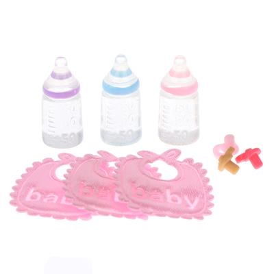 1:12 кукольных домиков, миниатюрные детские бутылочки, соски, нагрудники, набор детских аксессуаров, подарок