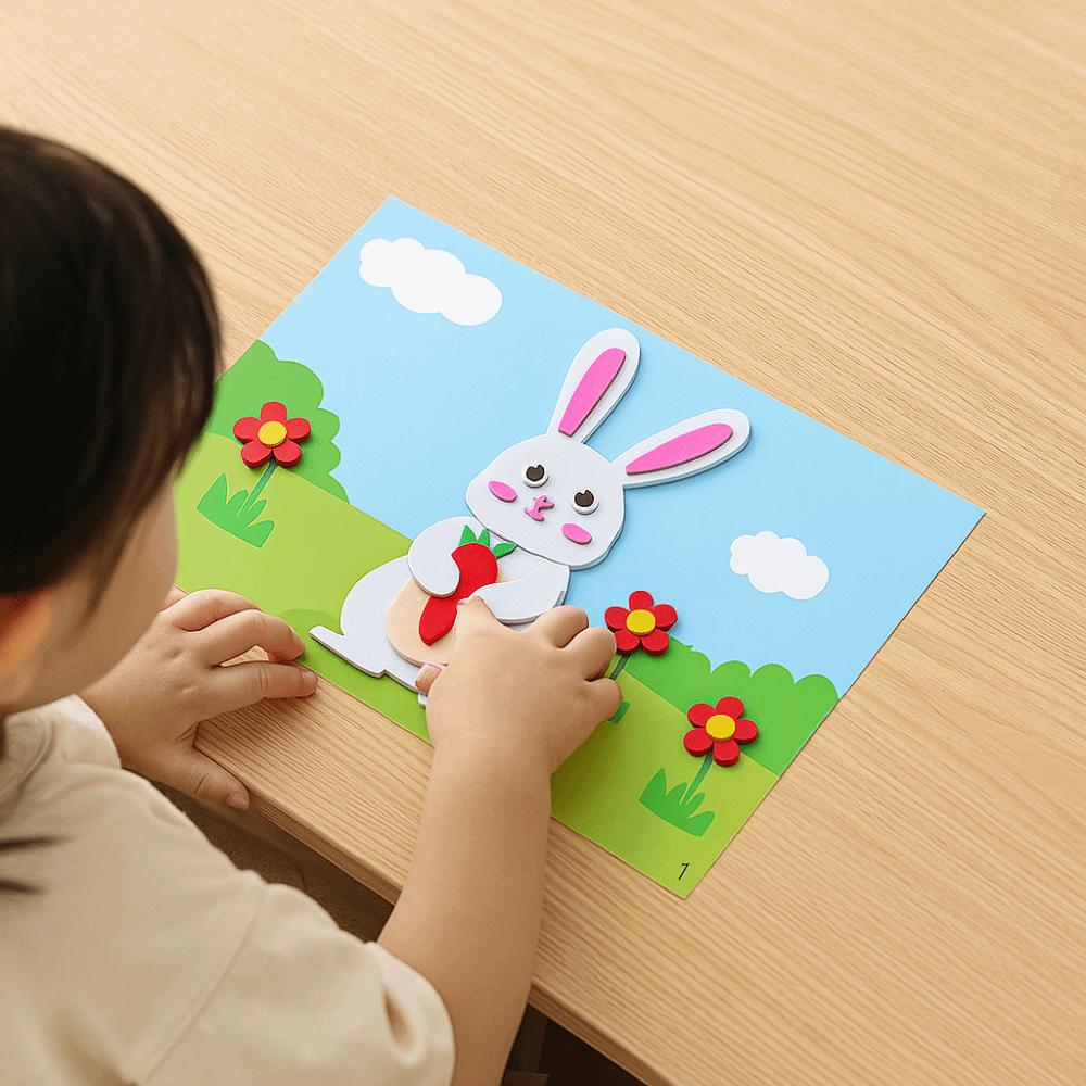 Stereoscopic Montessori  Art Craft Toy Making Material Educational Sticker Toys  Boys Baby Girls