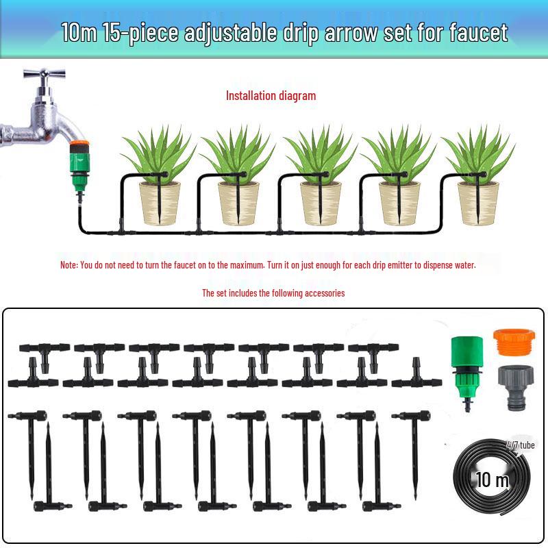 Automatic Drip Irrigation Kit for Potted Plants and Garden Flowers
