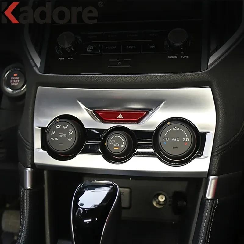 Car Center Air Condition Switch Button Panel Cover Trim For Subaru Forester SK Carbon Fiber Interior Accessories