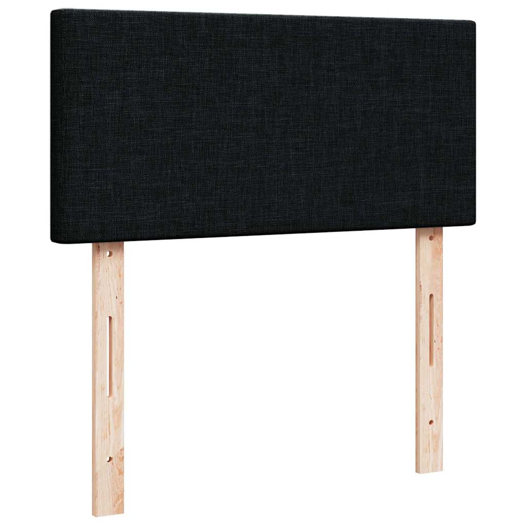 Ottoman Bed with Mattresses & LEDs Black 180x200 cm Fabric