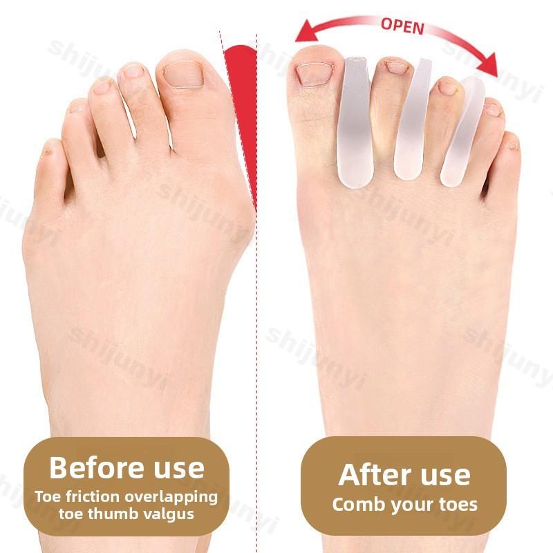 Мода 2 шт.=1 пара Мягкий гель А-образной формы Разделитель для накладывающихся пальцев ног Корректор косточки Валик Износостойкий Выпрямитель стопы Растяжка для пальцев ног