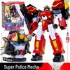 Mini Force 7 Super Agent King Power Patrol Transforming Robot Toy Model