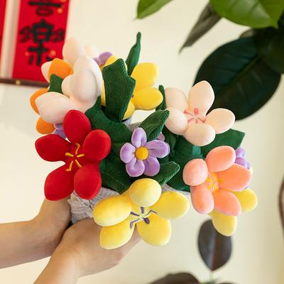 Новый забавный букет тюльпан в горшке плюшевая игрушка кукла букет подарок на выпускной для девочек кукла растение