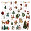 Removable Wall Stickers for Bedroom 2Pcs Christmas Static Window Cling Stickers, PVC Snowman Penguin Reusable Smooth Surfaces Bell Decals Glass,