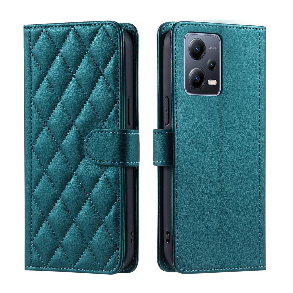 For Xiaomi Redmi Note 8,Poco M3,Redmi 10X 4G,Redmi Note 9 Pro,Note 11,Note 12,K50,K60...PU Leather Diamond Checkered Pattern Wallet Handbag Case Cover
