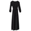 Women Summer Casual Party Dress  Sleeve Solid Long Dresses With Belt