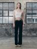 ASIF CALIE Velvet Bootscut Pants Navy