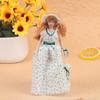 1PC 1:12 Miniature Mini Victorian Doll Model Green Lady Dollhouse Decoration