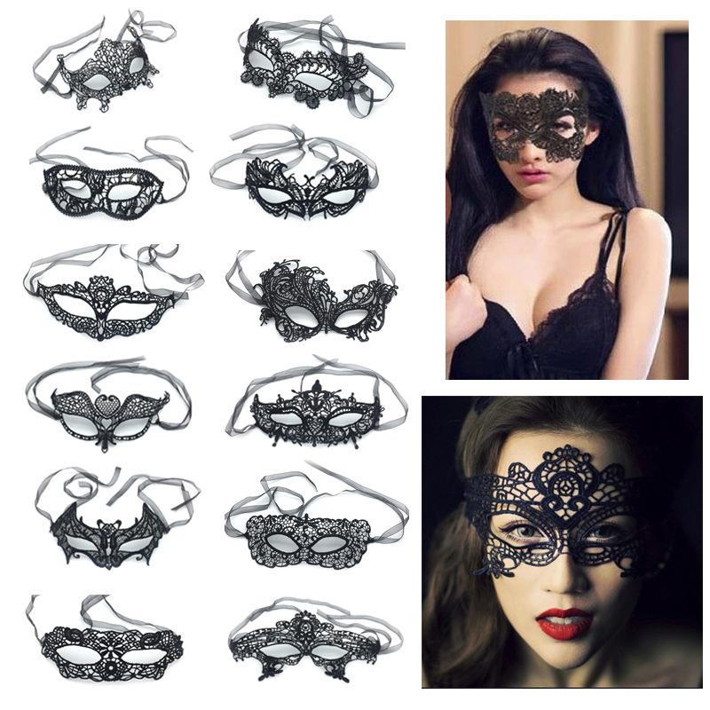 Women Hollow Lace Masquerade Face Mask Sexy Cosplay Prom Party Props Eye Mask