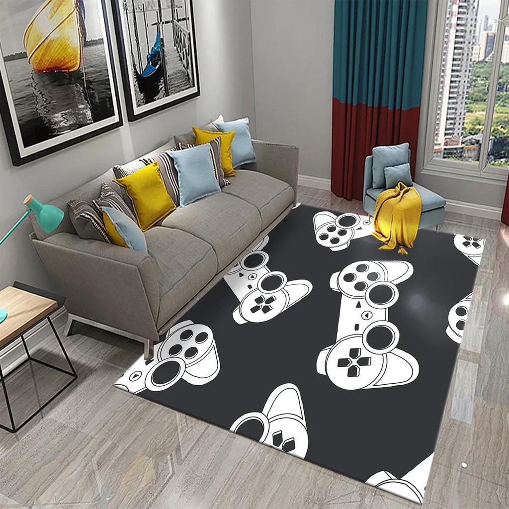 Игровой контроллер в стиле аниме, детский игровой ковер, детский игровой напольный коврик, декоративный ковер с 3D рисунком для гостиной