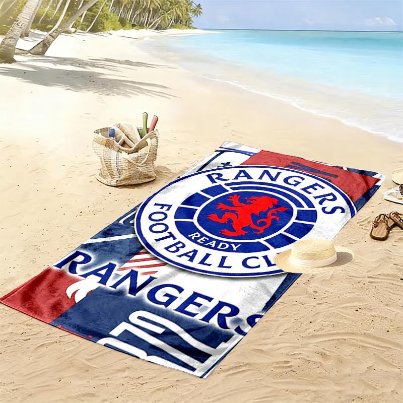 1 шт. Пляжное полотенце Rangers FC, Яркое пляжное полотенце, подходящее для активного отдыха, кемпинга, пеших прогулок