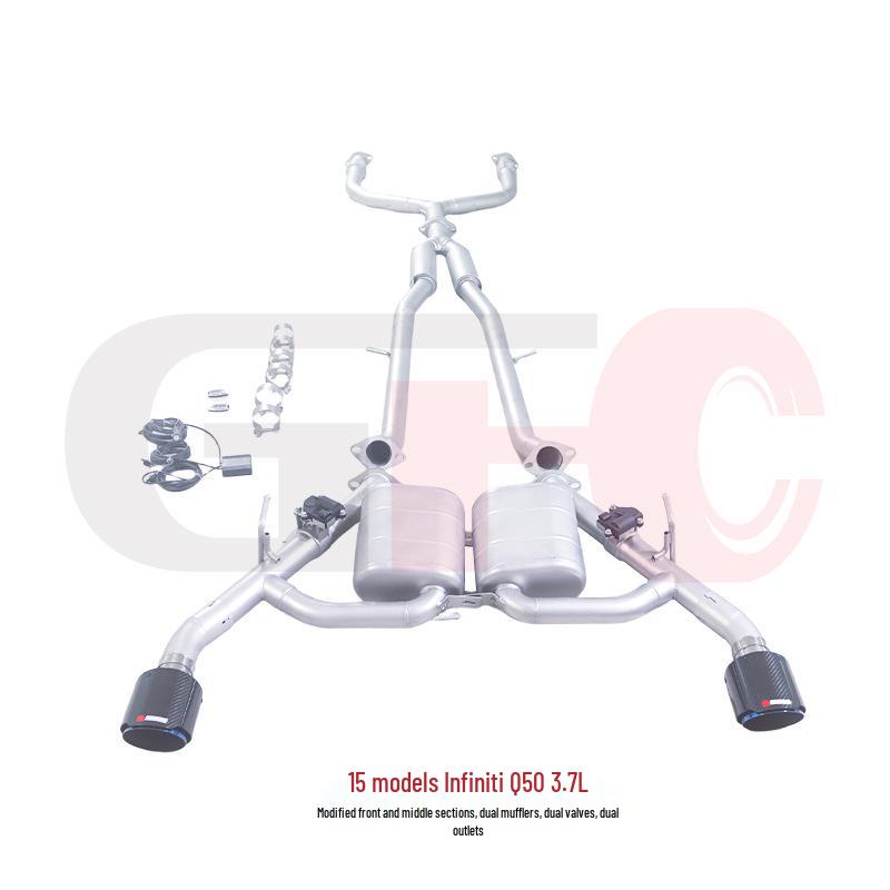 Dual Muffler & Valve Exhaust System for 2015 Infiniti Q50 3.7L