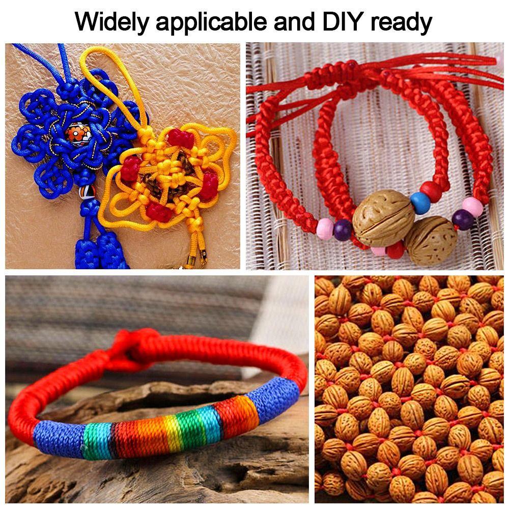 100M Шелковая Веревка Однотонная Цветная Веревка Новый Плетеный Шнур