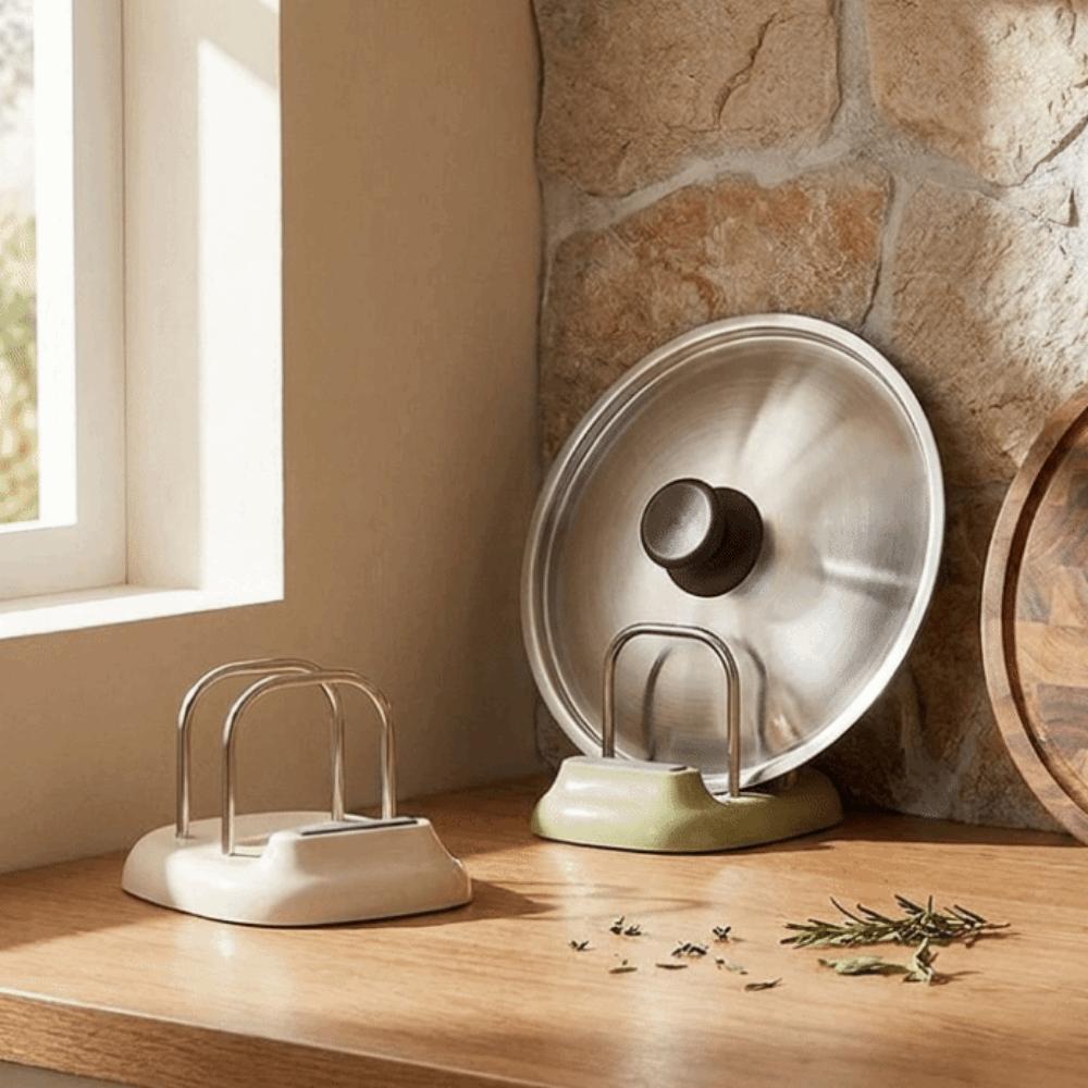Plastic Cutting Board Holder Stable Pot Lid Stand Multi-functional Pot Cover Shelf  for Kitchen