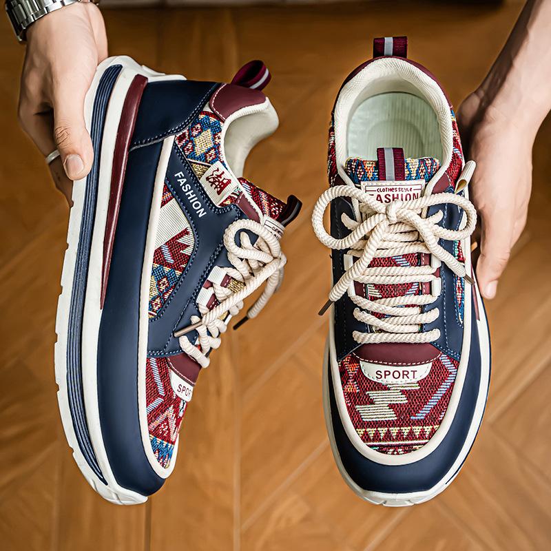 Мужская обувь Летняя Дышащая Вышитая Повседневная Спортивная Обувь для Скейтборда Тренд Универсальные Кроссовки с Увеличением Роста Мужские zapatos de hombre