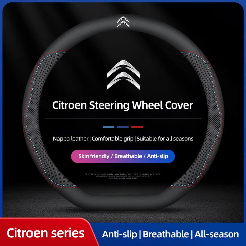 AQE3 Citroen Steering Wheel Cover Breathable Protective Case For Citroen C3 C5 C5X C4 e-C4 X e-C3 C-Elysee Berlingo C1 C-Crosser C6
