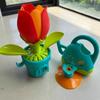 Цветущие игрушки для купания младенцев Душ Водные игрушки для купания Водная игра для детей Веселый подсолнух для ванны с чайником Игрушка для ванной для детей