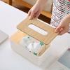 Японская простая деревянная крышка, настольная бытовая коробка для салфеток, коробка для хранения бумаги, бытовой подарок, рекламная бумага