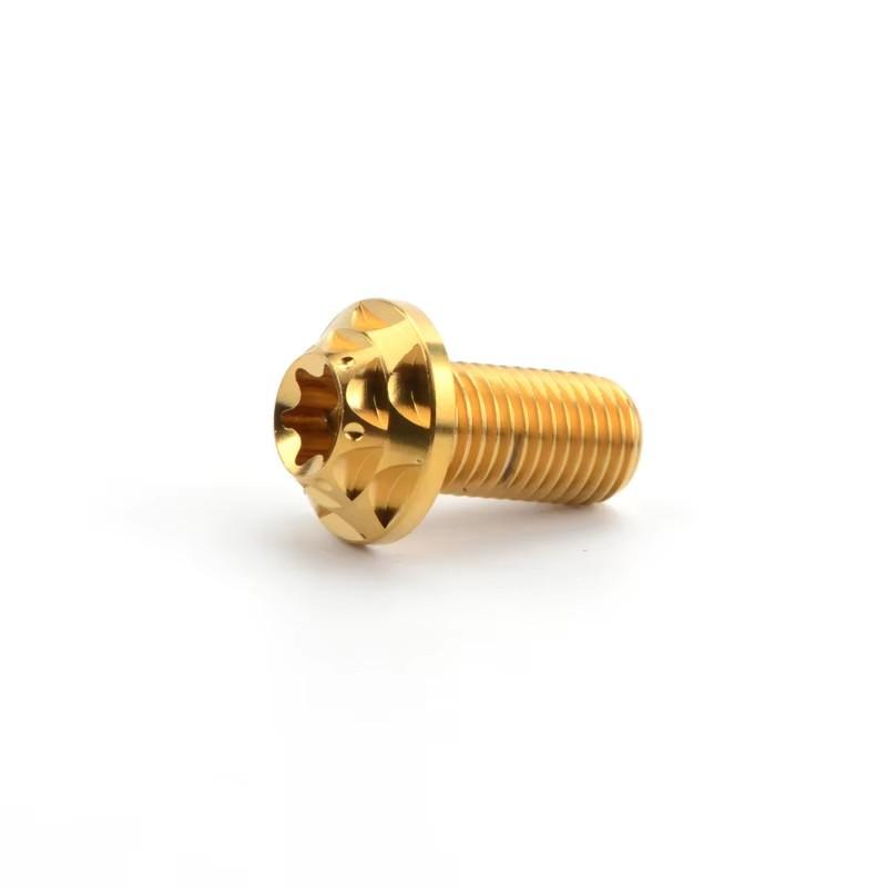 Tmj Gr5 M10*1.25 Titanium Bolts Motorcycle Bicycle Modified Screws Titanium Alloy UFO Fancy Torx Head Bolt