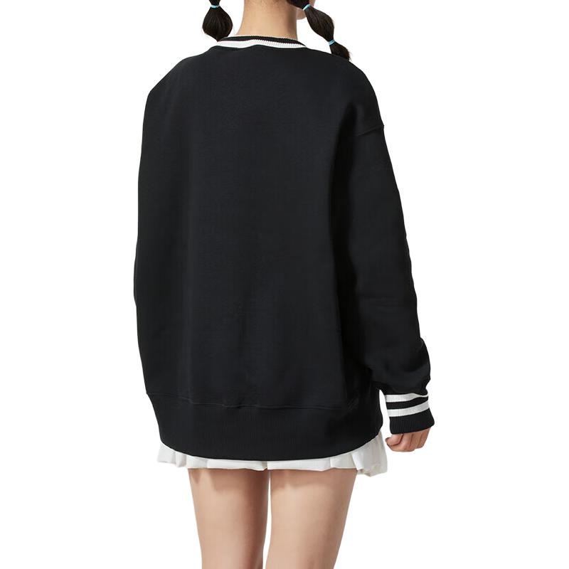Nike 1972 College Style Fashion Striped Pullover Long Sleeve Sweatshirt Women Sweatshirt Black HJ0950010