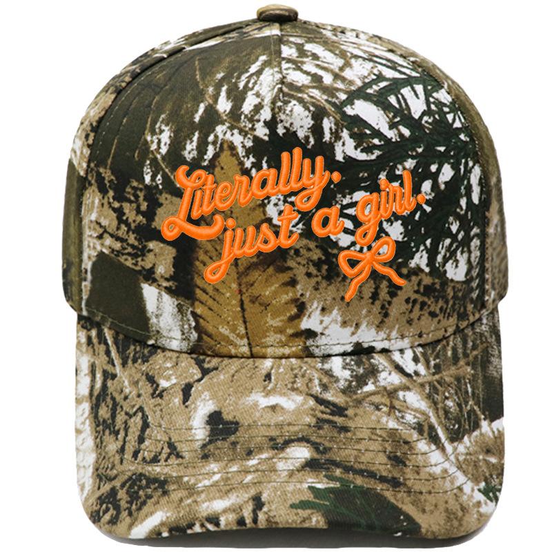Just a girl bow three-dimensional embroidery truck driver hat color matching fun ladies visor