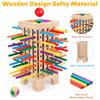 Деревянная башня из палочек, игрушка с 42 палочками, 6 шариками, игральными костями, развитие мелкой моторики, подсчет палочек, образовательная настольная игра для мальчиков и девочек, подарок