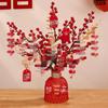 Engagement Red Vase Ornament Set for Wedding and Living Room Decor