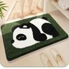 Cartoon Panda Bathroom Floor Mat Strong Absorbent Bathroom Door Quick Drying Foot Mat Toilet Entrance Door Imitation Cashmere Anti-slip Mat