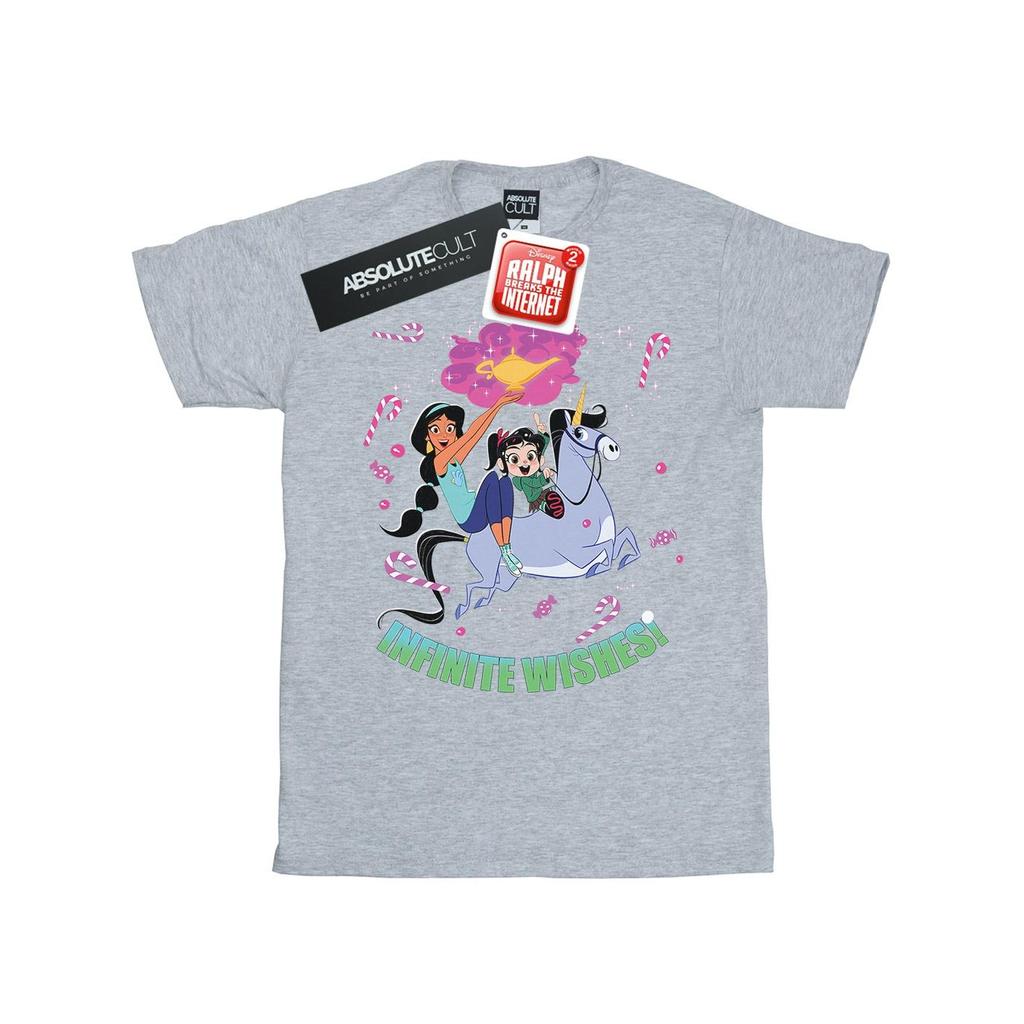 Disney Womens/Ladies Wreck It Ralph Jasmine And Vanellope Cotton Boyfriend T-Shirt