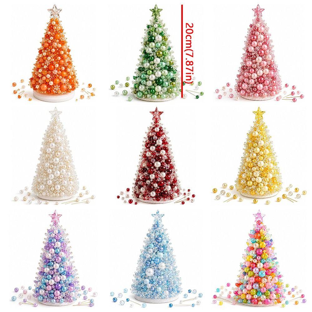 Educational Dreamy Beaded Christmas Tree DIY Kit Sparkling Mini Bead Weaving Set Beginner-Friendly