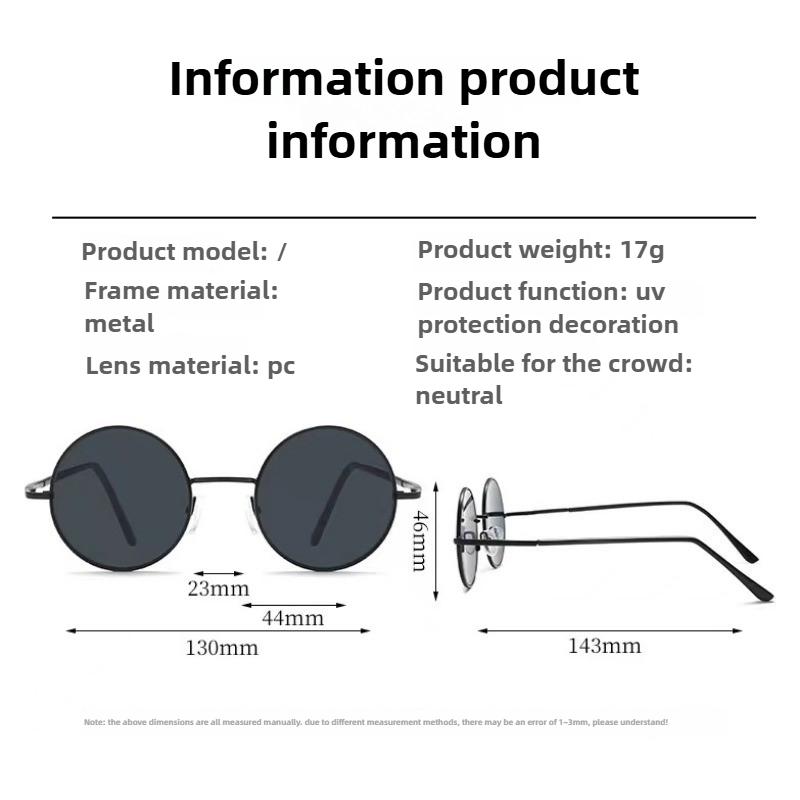Мужские солнцезащитные очки Металлические солнцезащитные очки с круглой оправой Солнцезащитные очки для вождения Велосипедные очки
