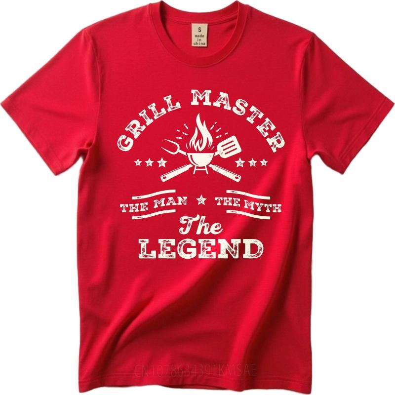 Graphic Summer For Men T Shirt Grill Master The Man The Myth The Legend Short Sleeve Travel Round Neck Tshirt Male Teeshirt