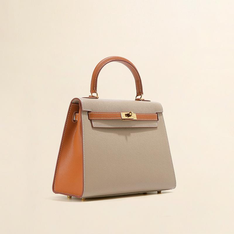 Новая женская сумка из натуральной кожи с дизайном через плечо, отличающаяся высококачественной ручной строчкой и цветом коровьей кожи.