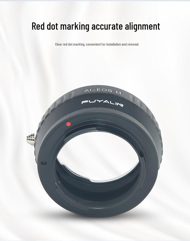 Адаптер объектива AI-EOSM: Совместим с объективами Nikon AI для беззеркальных камер Canon EOS M, M2, M3, M10.