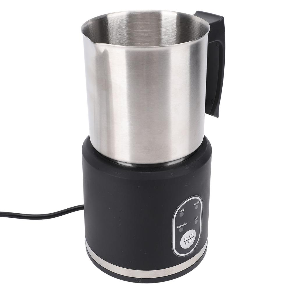 Electric Milk Frother 4 In 1 Stainless Steel Large Capacity Detachable Electric Hot Cold Foam Maker